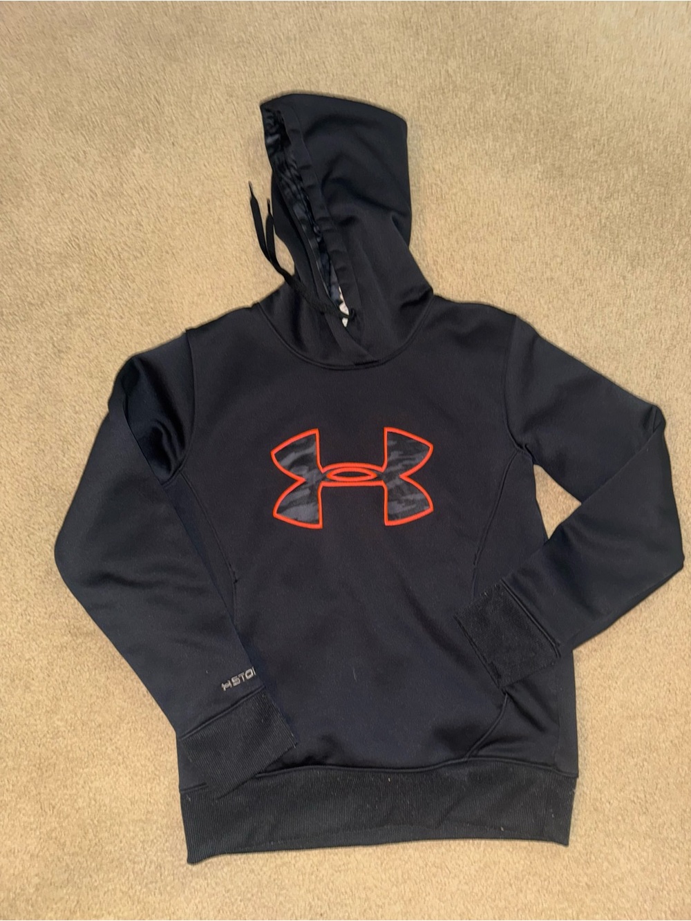 Under Armour Black Hoodie with  Logo Detail